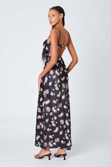Corset Floral Maxi Dress