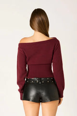 Off-Shoulder Sweater Top
