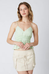 Peplum Low Back Top