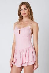 Lace Trim Romper