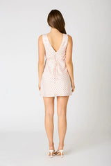 Satin Bias Polka Dot Mini Dress