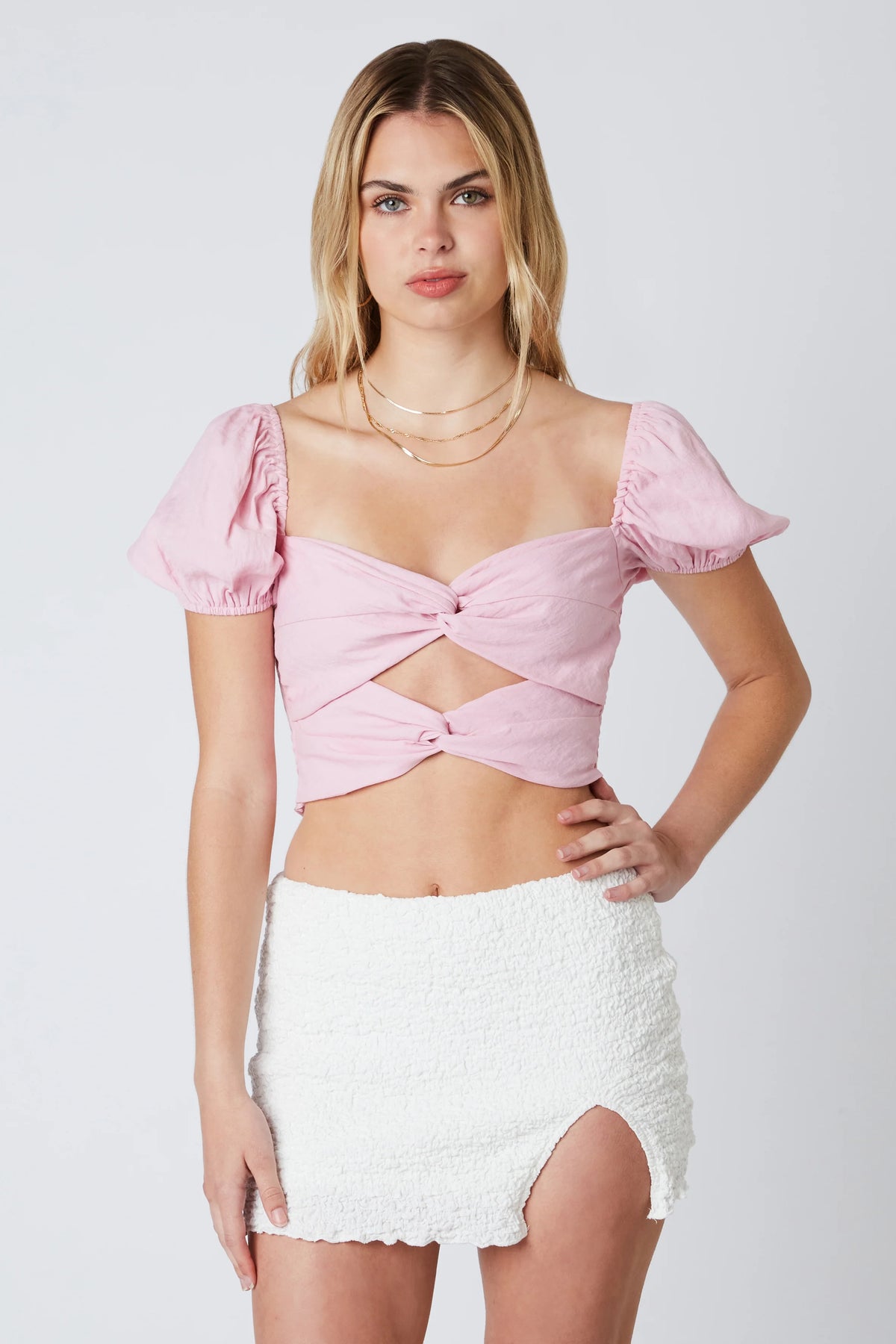 Twisted Puff Sleeve Top