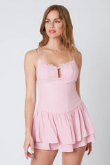Lace Trim Romper