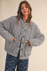 PLAID PADDED JACKET