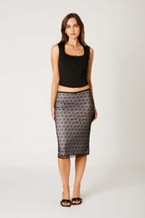 Butterfly Lace Midi Skirt
