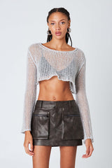 Faux Leather Cargo Mini Skirt