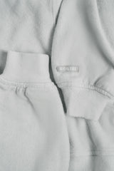 Brushed Jersey Hooded Cropped Shrug in Fog Grey