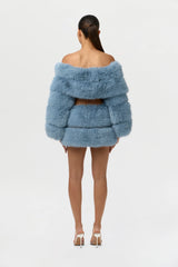 Faux Fur Pelted Mini Skirt