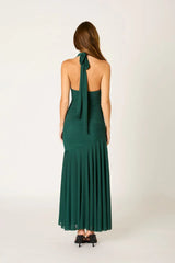 Stretch Mesh Halter Gown