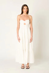 Strapless Tiered Maxi Dress