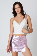 Metallic Mini Skort