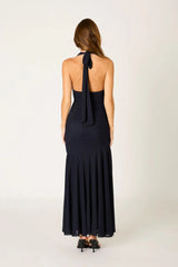 Stretch Mesh Halter Gown