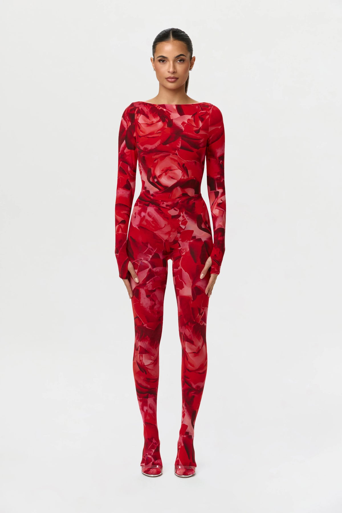 Bare Body Print Closed Toe Leggings Petite