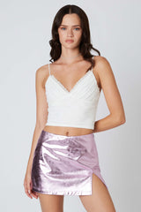 Metallic Mini Skort
