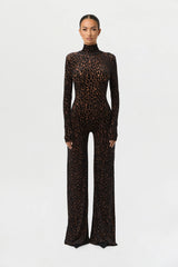 Burnout Wide-Leg Jumpsuit