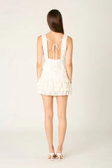 Ruffle Lace Mini Skirt