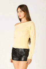 Off-Shoulder Sweater Top