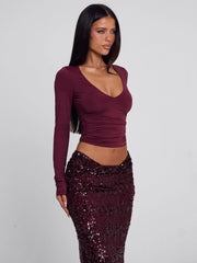 Vyorix CAMHILLA TOP BURGUNDY