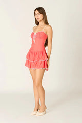 Double Layered Dropwaist Mini Dress
