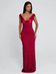 Vyorix SYLORA MAXI DRESS RED