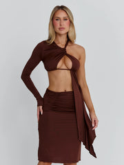 Vyorix SERNA MIDI DRESS CHOCOLATE