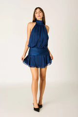 Striped Chiffon Mini Dress