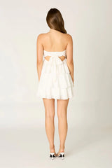 Chiffon Strapless Mini Dress