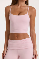 Modal Cropped Tank Top in Blush