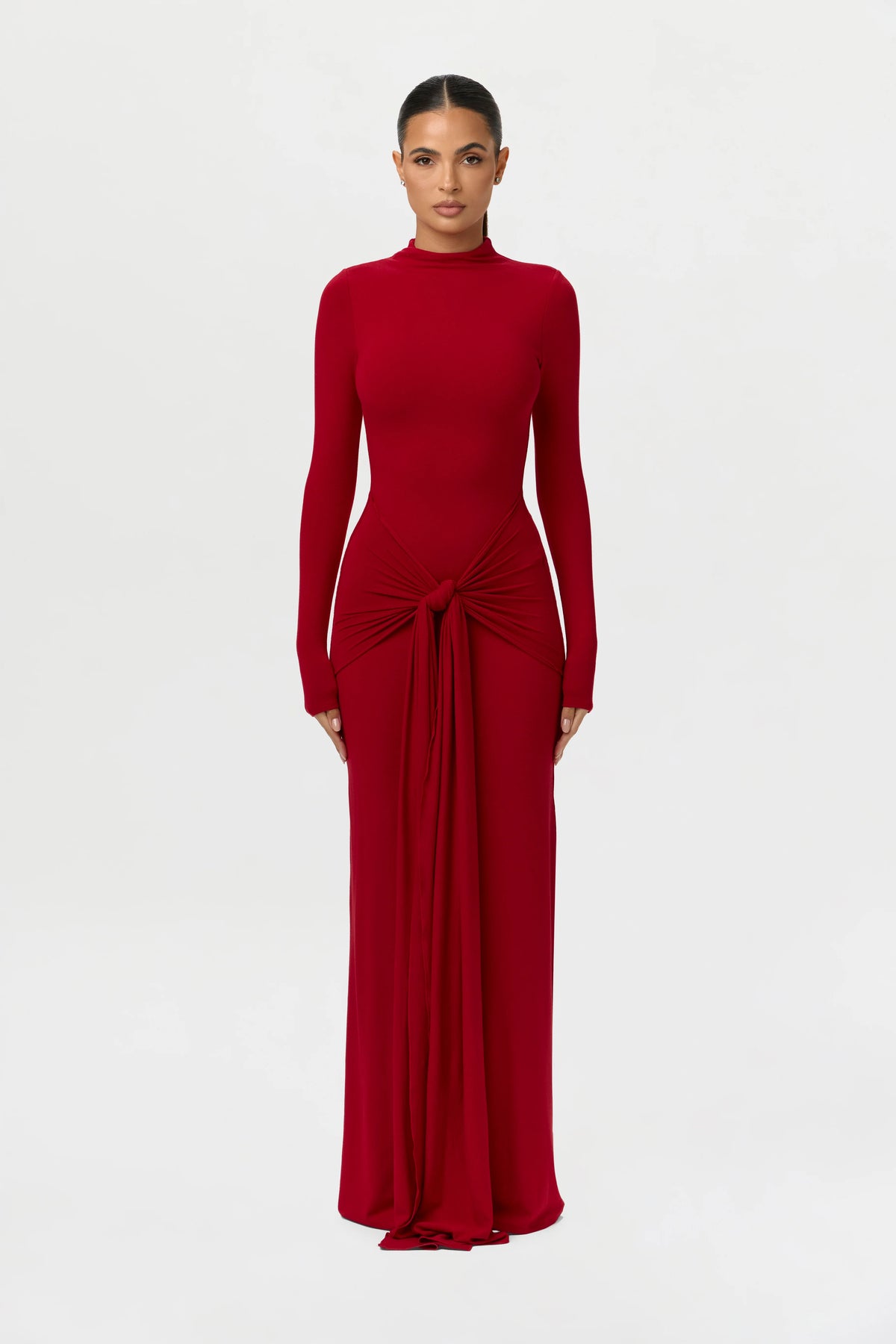 NW Sculpt Draped Tie Dress