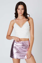 Metallic Mini Skort