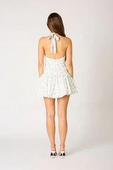 Floral Halter Mini Dress