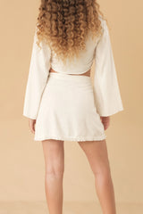 Fray Wrap Skirt