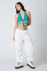 Pleated Halter Top