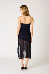 Strapless Ruched Asymmetrical Dress
