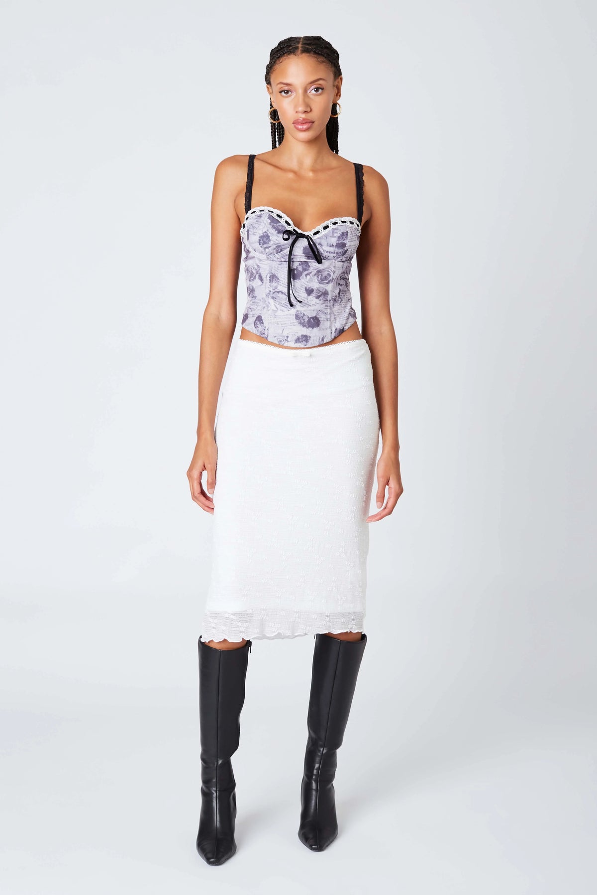 Sheer Midi Skirt