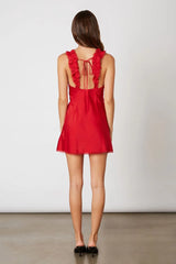 Ruffle Strap Mini Dress