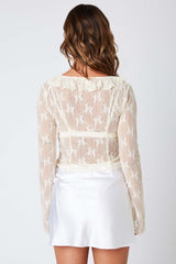 Long Sleeve Lace Cover-Up