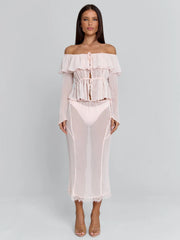 Vyorix TARAYA MIDI SKIRT PINK