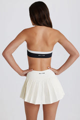 Soft Active Low-Rise Pleated Tennis Skort in Ivory