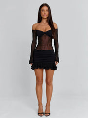 ZENYA MINI DRESS BLACK