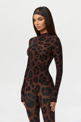 Naked Print Mock Neck Top