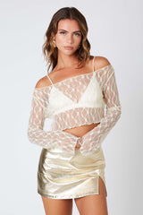 Floral Lace Cropped Top