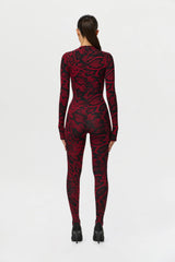 Naked Print Closed Toe Jumpsuit