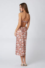 Retro Cut Out Midi Dress