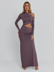 Vyorix SERAYA MAXI DRESS MAUVE