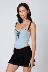 Ribbon Front Corset Top