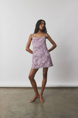 Shift Mini Dress | Lavender Sequin