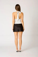 Satin A-line Mini Skirt