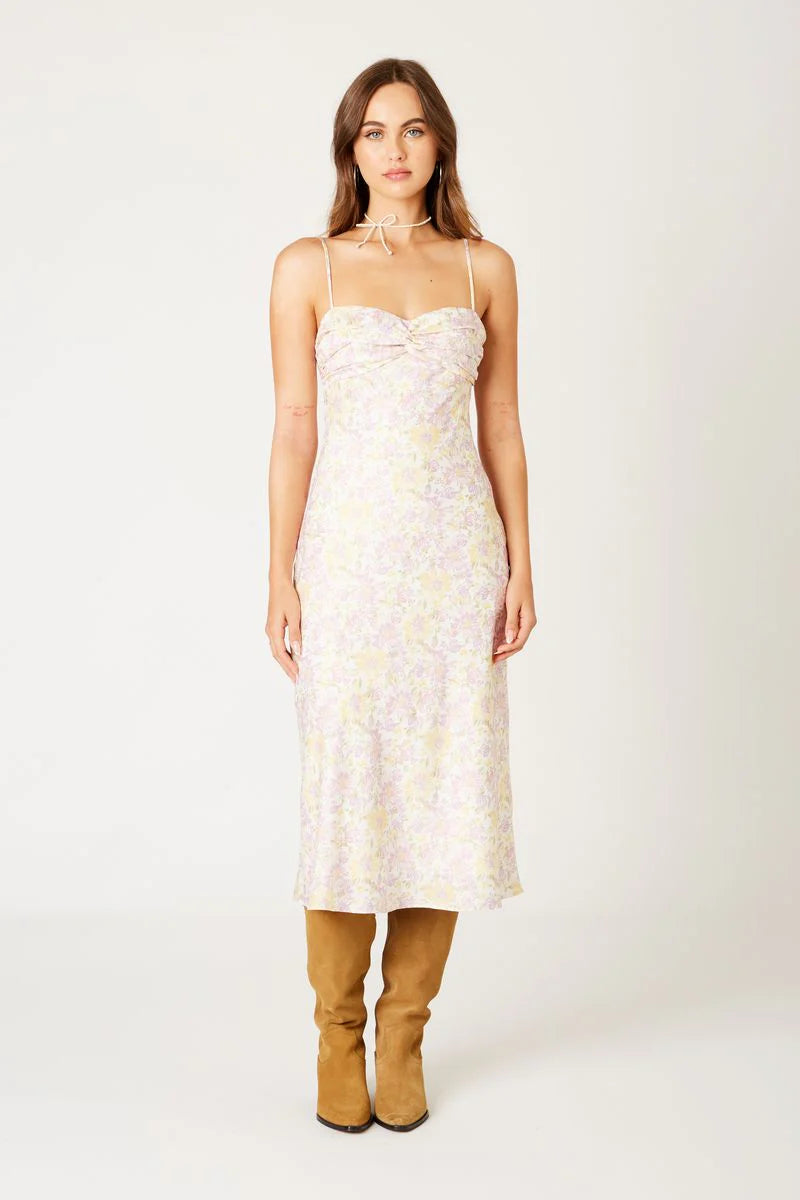 Vintage Satin Midi Dress