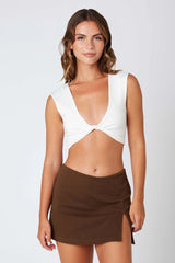 Twill Mini Skort